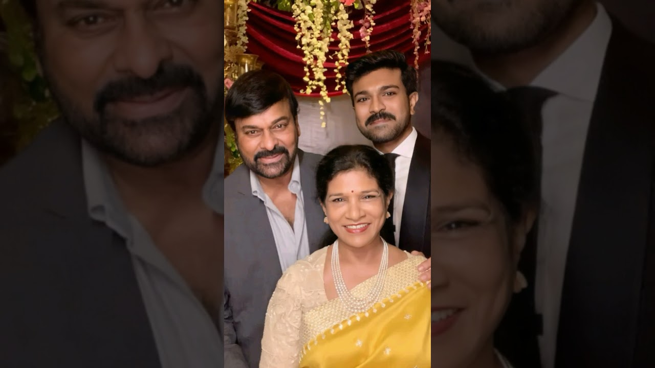 MegaStar☆ Chiranjeevi family| wife Surekha Konidala | son Ram Charan #shorts #chiranjeevi #ramcharan