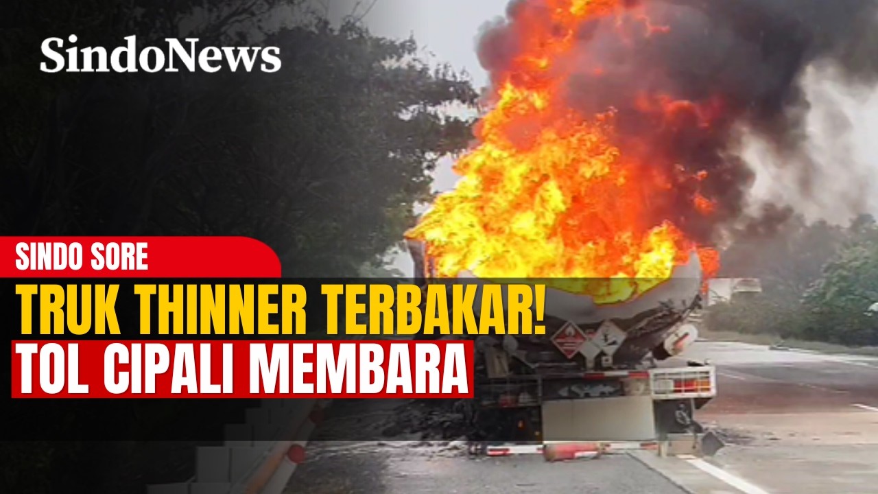 Truk Tangki Pengangkut Thinner Terbakar di Tol Cipali | Sindo Sore | 18/02 | Part 1