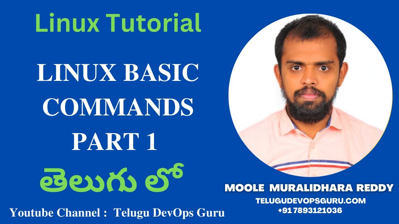 Linux Basic commands Part 1 in Telugu - Telugu DevOps Guru - Learn DevOps  from Scratch In Telugu