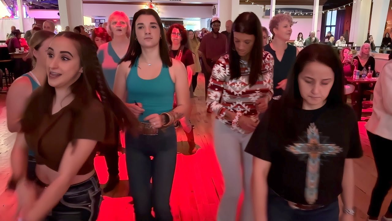 Line Dancing  to Chubby Carrier at Rock ’n’ Bowl on 12/10/23
