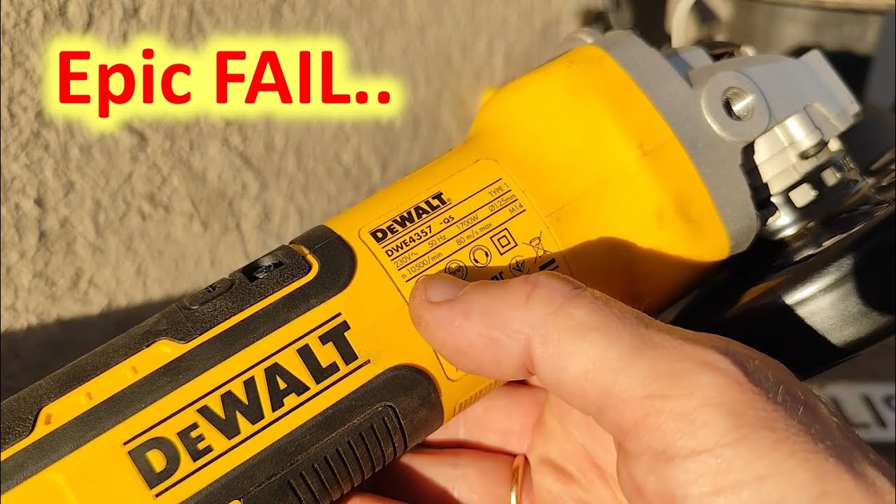 DeWalt Epic Fail. DWE4357 Disposable instrument that cannot be repaired..