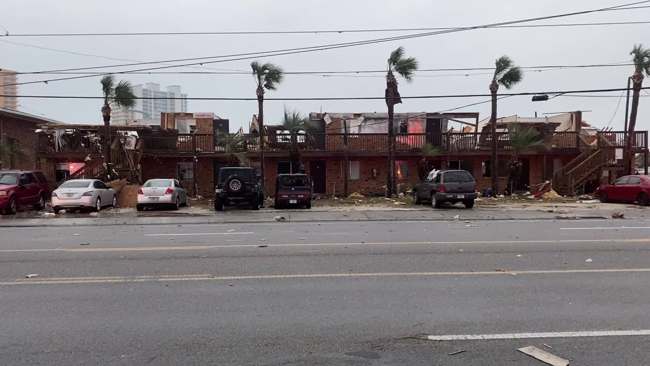 An overview of damages in Panama City Beach.