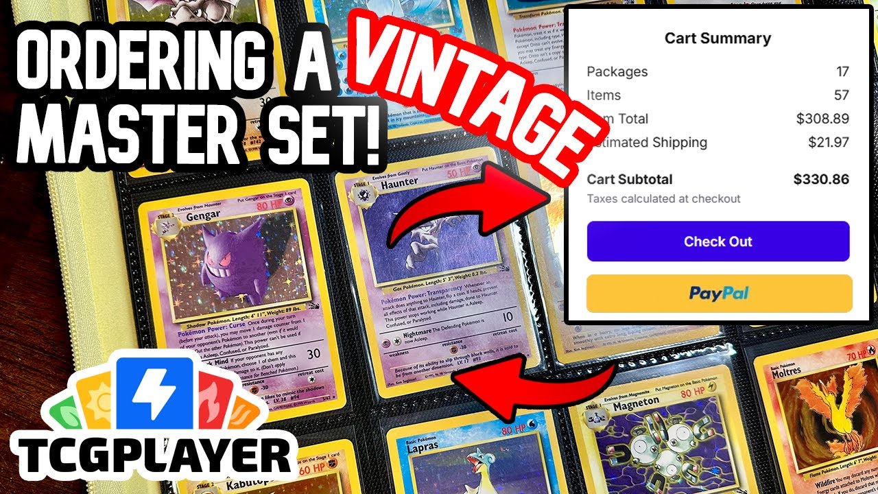 Using TCGPlayer to Order a VINTAGE Pokemon MASTER SET! 2025 NEW METHOD!