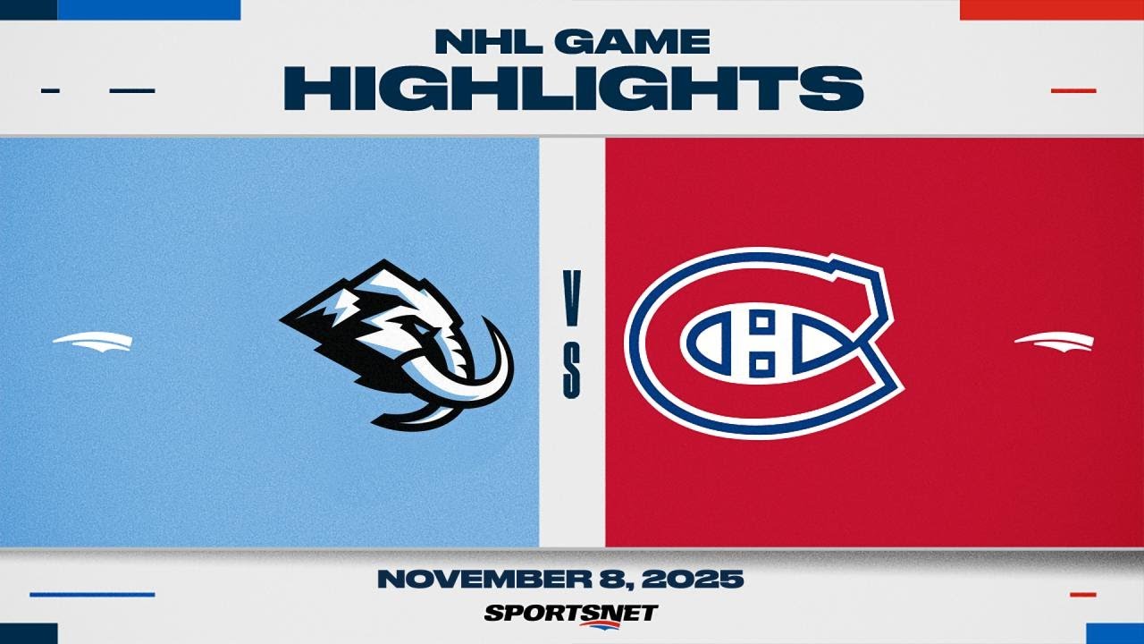 NHL Highlights | Mammoth vs. Canadiens - November 8, 2025