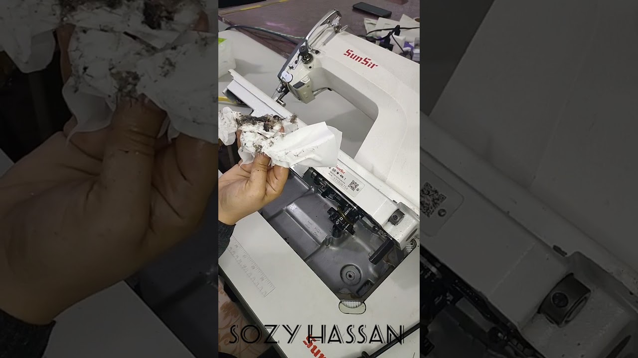 طريقه تغير الزيت للمكن الصناعي ( حمام زيت ) مدربه التفصيل والخياطة سوزي حسن
