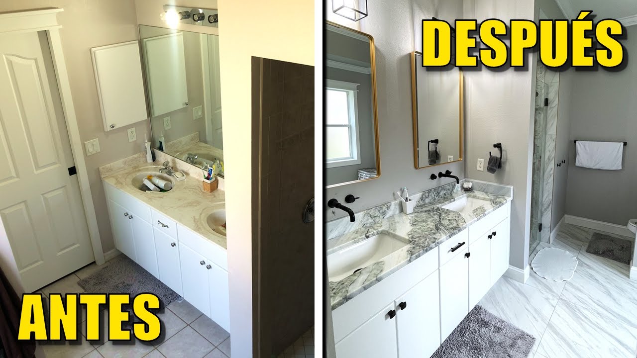 Remodelaci&oacute;n de Ba&ntilde;o Casera Time-Lapse de Comienzo a Final