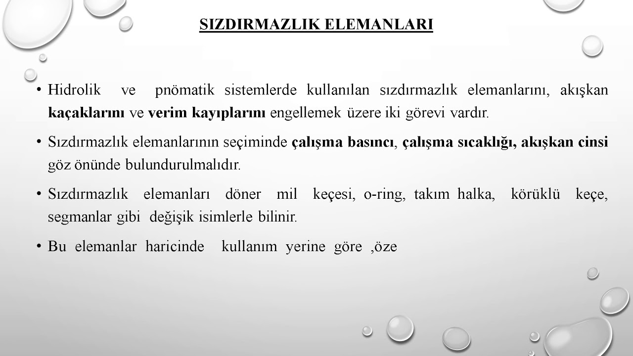 DERS 4: Hidrolik Bağlantı Elemanları