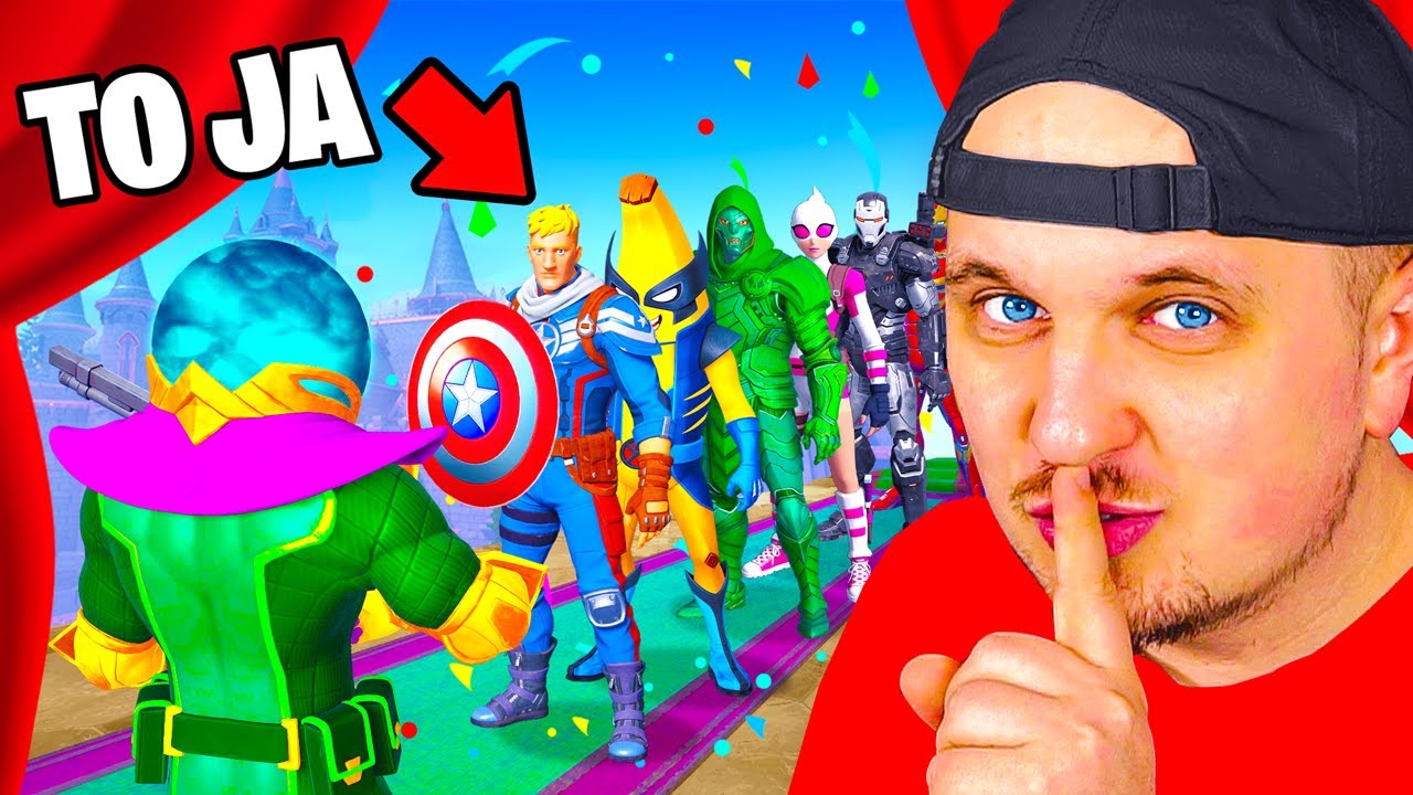 SEKRETNIE UKRYŁEM SIĘ NA TOP MODEL MARVEL w Fortnite