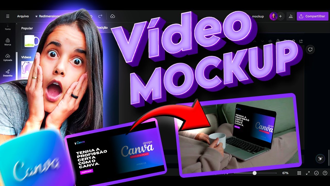 Como criar Vídeos Mockup no Canva 2024   ATUALIZADO