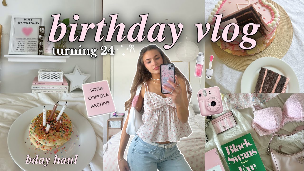GIRLY BIRTHDAY VLOG 🎀 turning 24, bday haul, shopping, & dinner