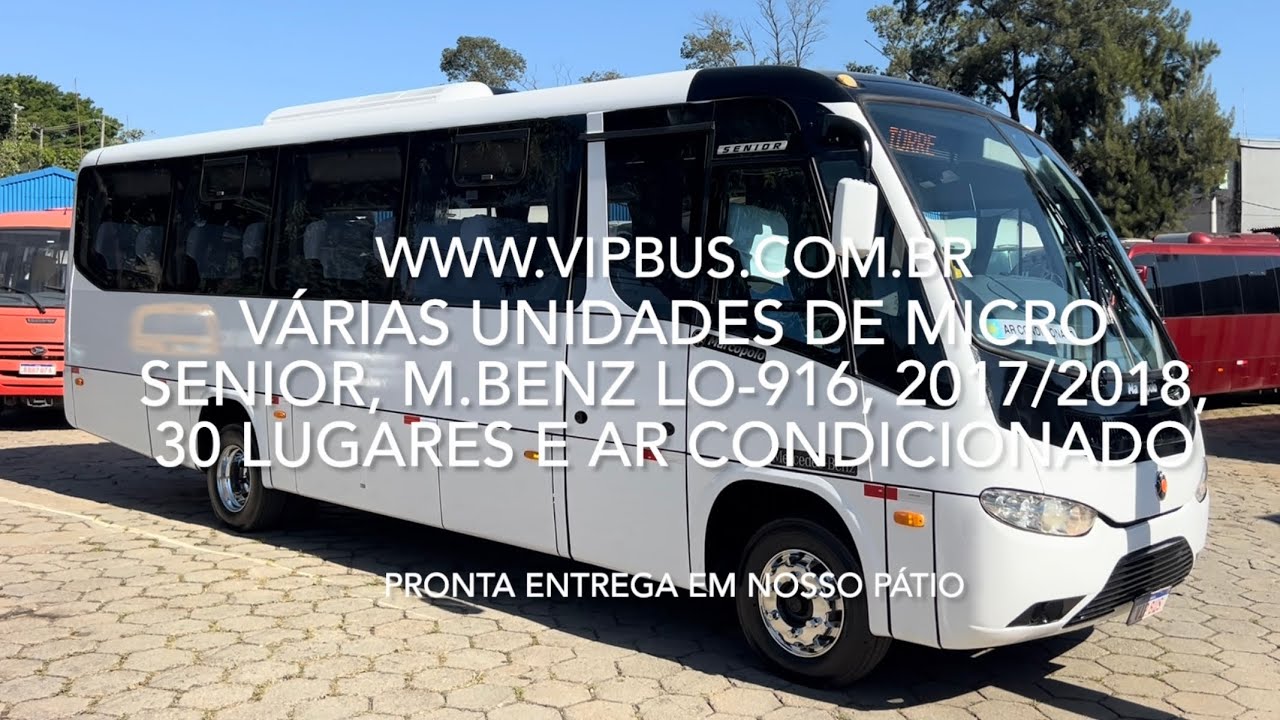 Várias unidades de Senior, MBenz LO-916, 2017/2018, ar cond. 30 lugares. R$370.000,00