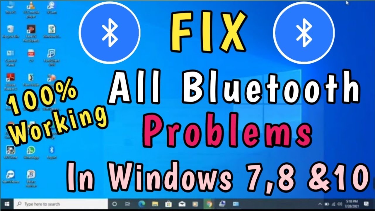 How to Fix Bluetooth not working on Windows 7,8, &10 | Bluetooth on off button is Missing windows 10