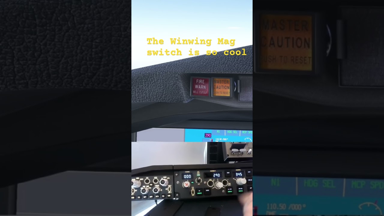 Переключатель магнитов WINWING PAP3 и PDC (MCP и EFIS). #msfs2024 #flightsimulator #shorts