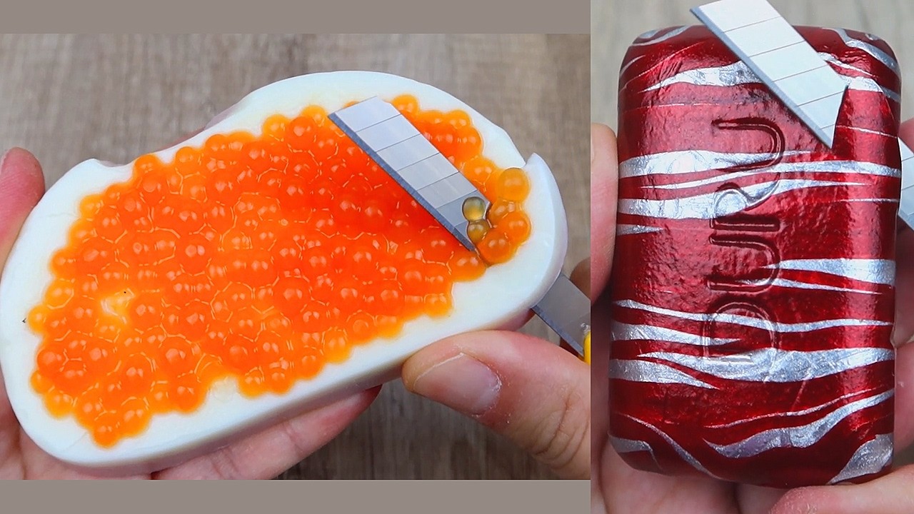 Relaxing Soap Cutting ASMR. Satisfying Soap and lipstick cutting. Corte de jabón - 1260