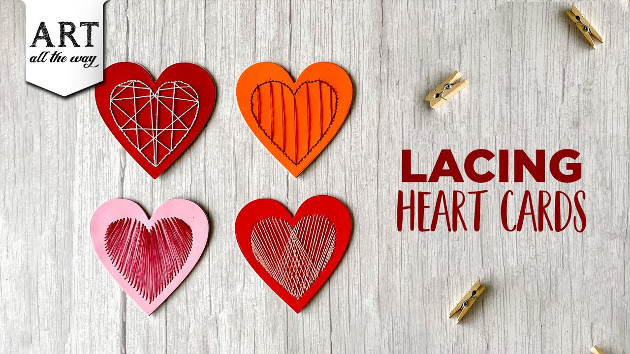 Lacing Heart Cards | Creative Card Design | Valentines Day Gift Ideas | DIY Paper Crafts | Cupid