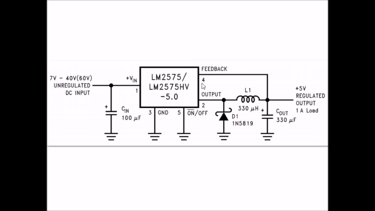Использование простого импульсного регулятора напряжения LM2575T