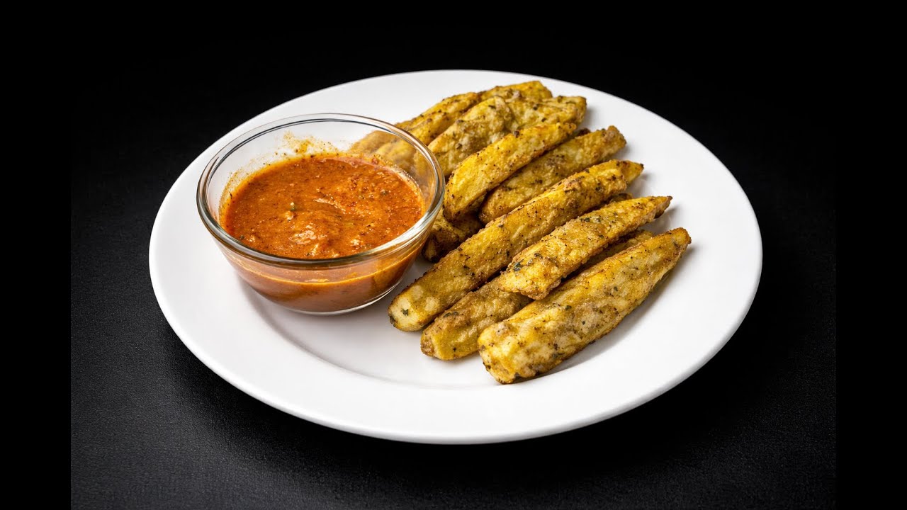 Crispy and golden fried potatoes with delicious sauce | Easy and quick