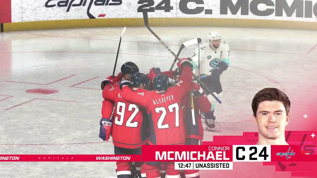 NHL 24: Washington vs Seattle: Dynamic Medium Cam (3rd Period)