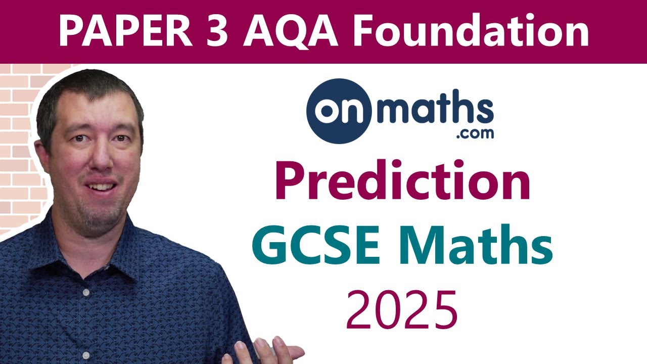 June 2025 Predicted Maths GCSE Paper 3 Calculator AQA (Foundation) Calculator Exam 8300/3F