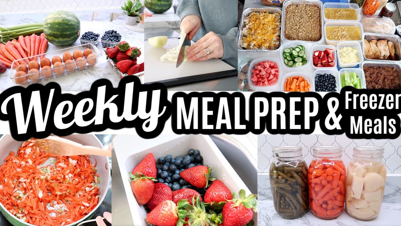 EASY WEEKLY MEAL PREP RECIPES COOK WITH ME LARGE FAMILY MEALS WHATS FOR DINNER MONTHLY FREEZER MEALS