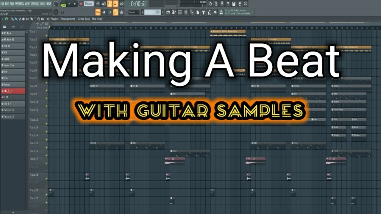 MAKING A BEAT WITH GUITAR SAMPLES ! Mack Beats Studio