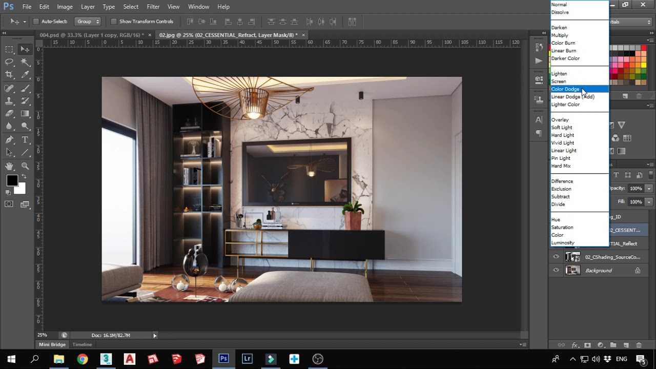 Corona Render Workshop-Lesson 5 Post Production Photoshop  الورشة المجانية لرندر الكورونا