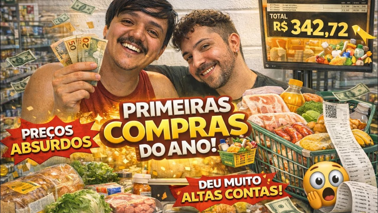 VLOG PRIMEIRA COMPRAS DO ANO/TUDO CARO/ROTINA DE CASAL 