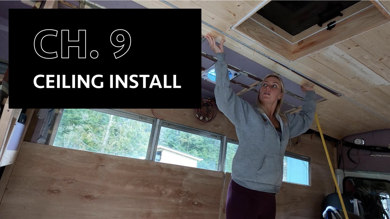 Ceiling Installation in my Short Bus Conversion | Tongue and Groove