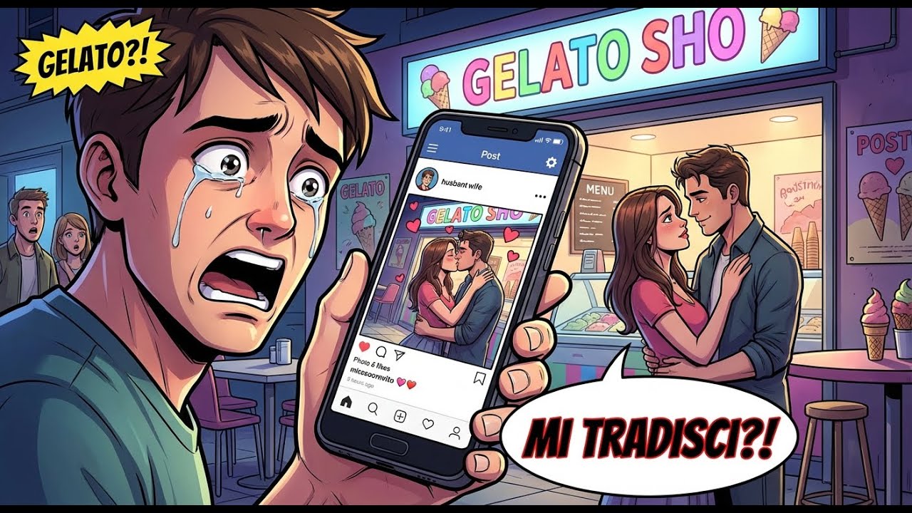 MIA MOGLIE Ha Detto "Gelato con un'amica"... Il POST La Mostra MENTRE BACIA QUALCUNO!