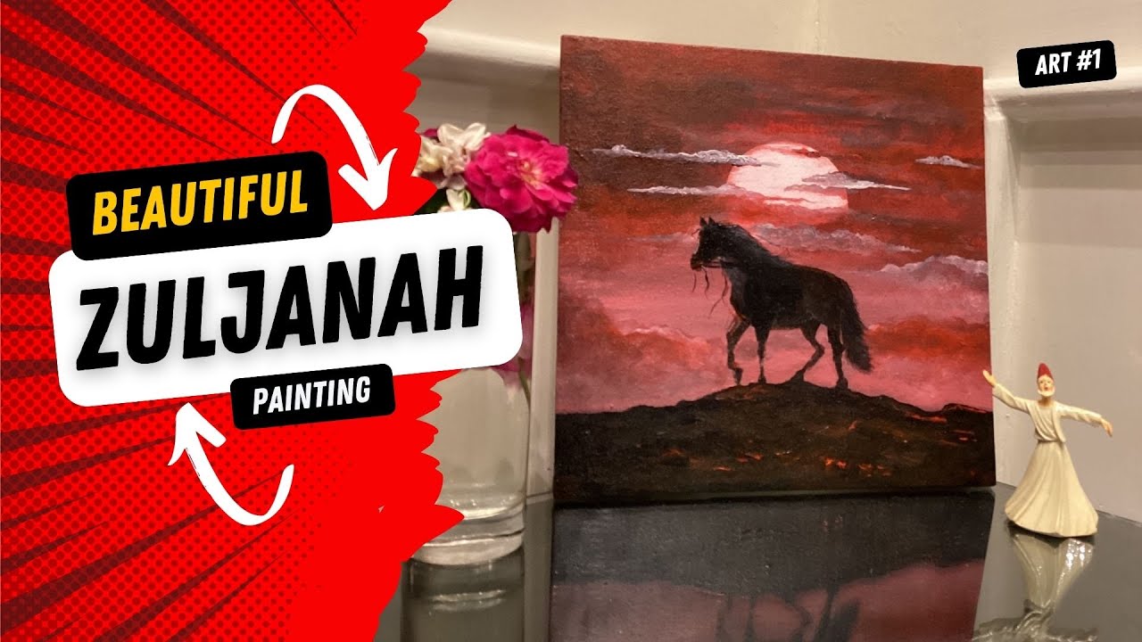 #1 /Zuljanah Painting /Islamic Painting /Acrylic Painting for Beginners #zuljanah #karbala #battle