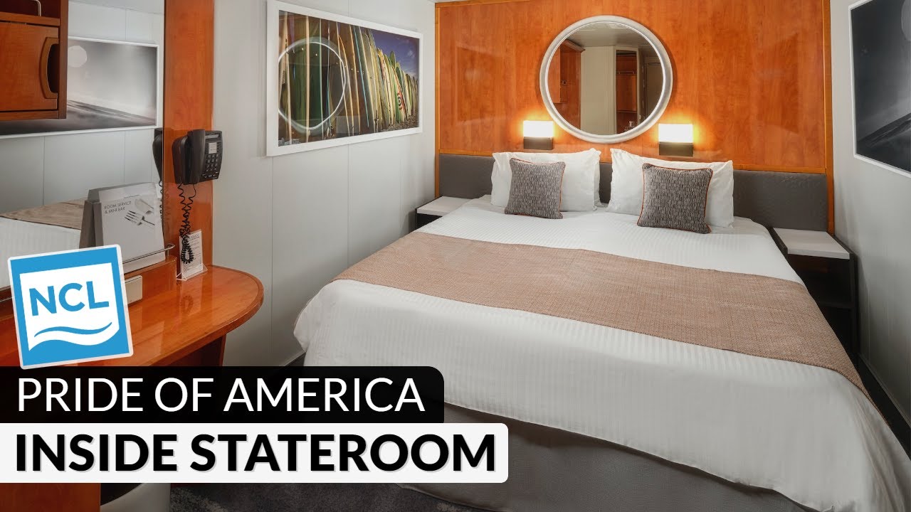 NCL Pride of America | Inside Stateroom Tour & Review 4K | Norwegian Cruise Line | Cat IA, IB, IF