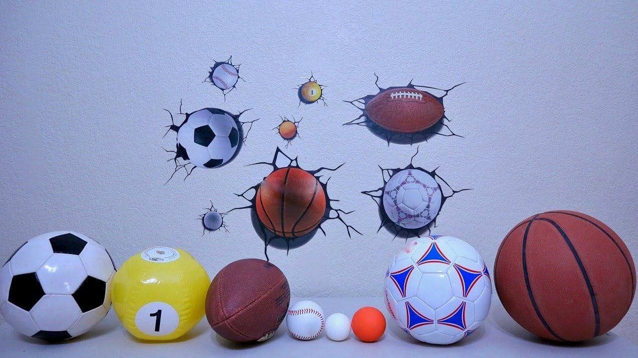 Learn The Names of Sports Ball for Toddler and Baby with Big Stickers