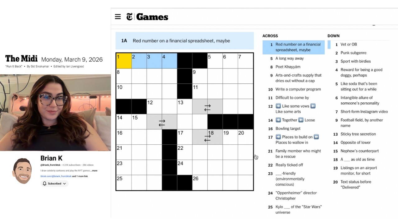 NYT New York Times 'The Midi' — Monday, March 9 2026