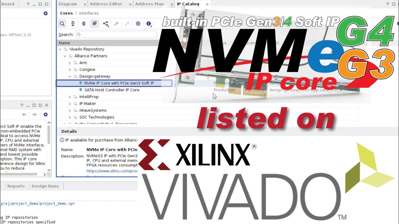 NVMeG3-IP が Xilinx Video IP Catalog に掲載！ (NVMeG3-IP is listed on Xilinx Video IP Catalog )