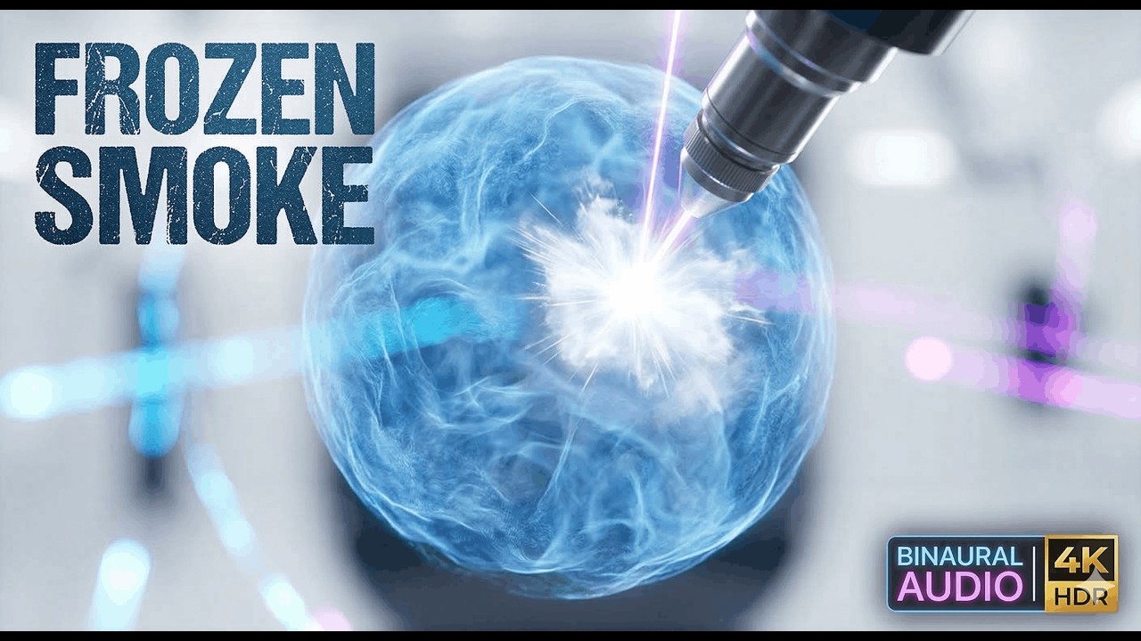 1 HOUR Blue Aerogel Sculpting 🧊 Frozen Smoke | 4K Sci-Fi Laser ASMR Loop