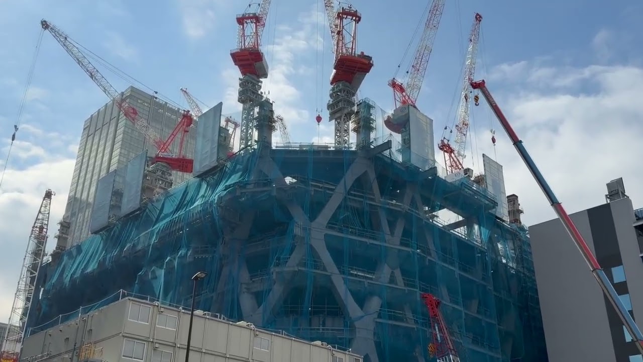 62階385m「Torch Tower（トーチタワー）」（常盤橋街区再開発プロジェクト B棟）の様子 2026年2月12日撮影