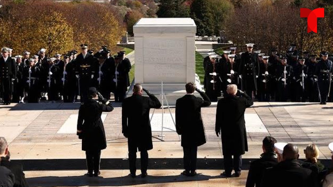 U.S. President Donald Trump participates in a wreath laying | Telemundo English