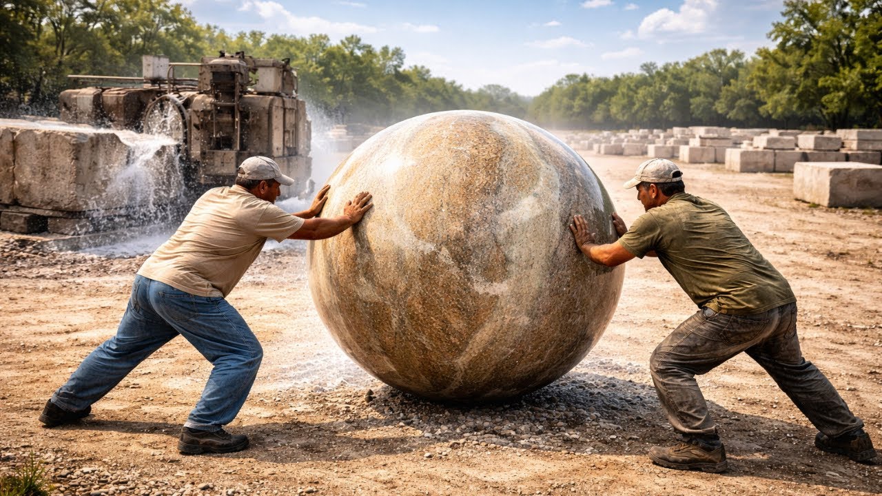 Turning Raw Natural Stone Into a Perfect Ball | Factory Process
