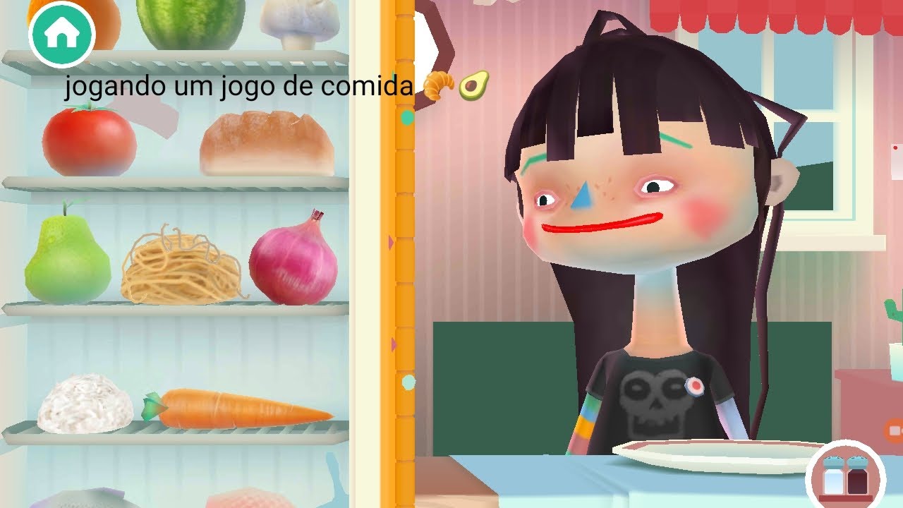 Jogando um jogo de comida 🥐🥑