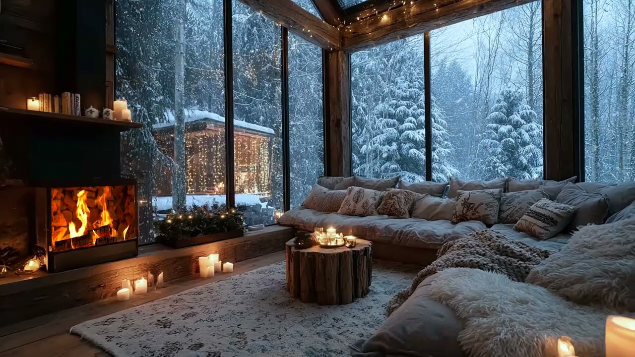 Soft Winter Piano Melodies ❄️ Candlelit Lounge Atmosphere for Mental Clarity and Peaceful Focus