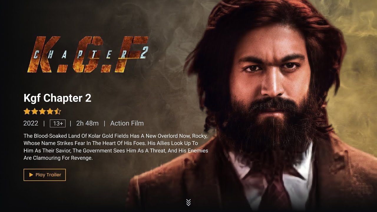 KGF Chapter 2 Movie Trailer Page