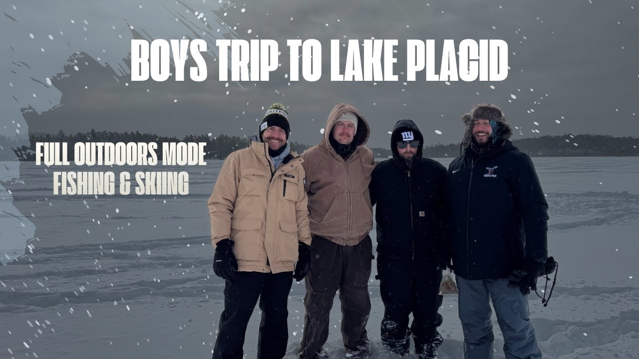 Lake Placid Boys Trip: Ice Fishing, Skiing & Exploring Town (Weekend Vlog)