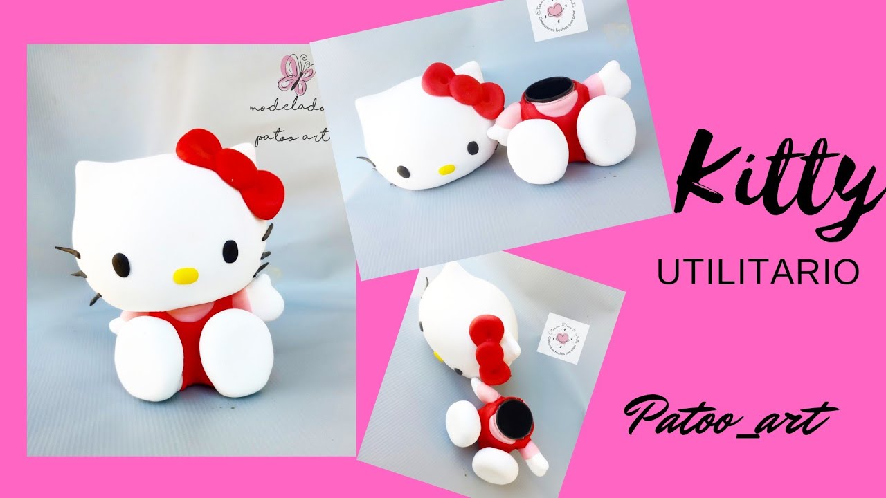 Kitty utilitario en porcelana fría