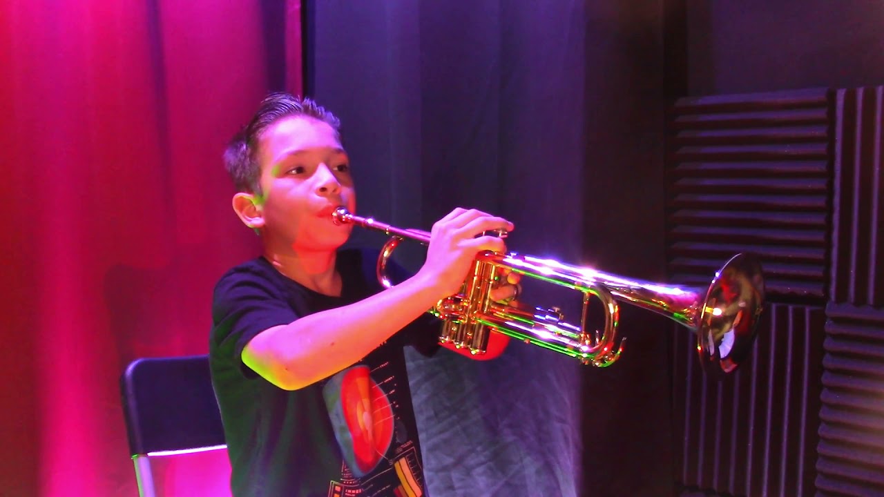 Scarborough Fair - Trumpet Cover - Dylan the Trumpet Kid - Kid Musician Home Studio - Trumpet Player