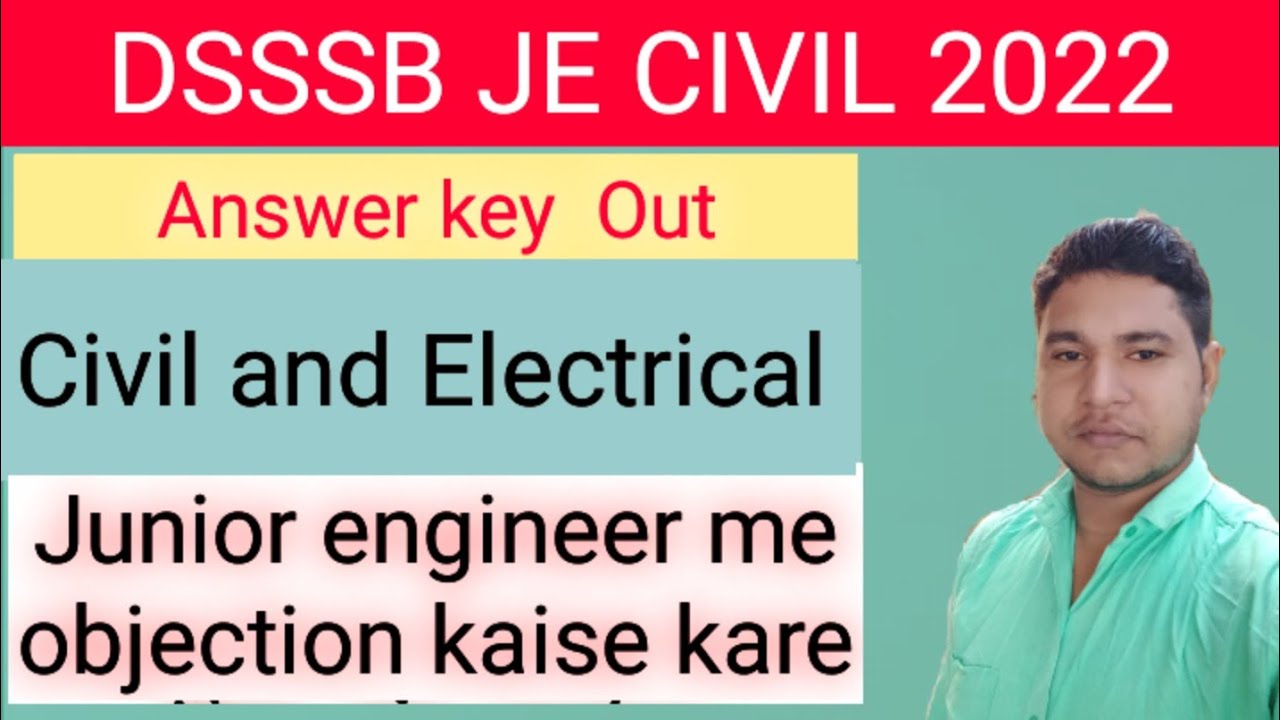 DSSSB JE Civil Electrical Answer key Out 2022