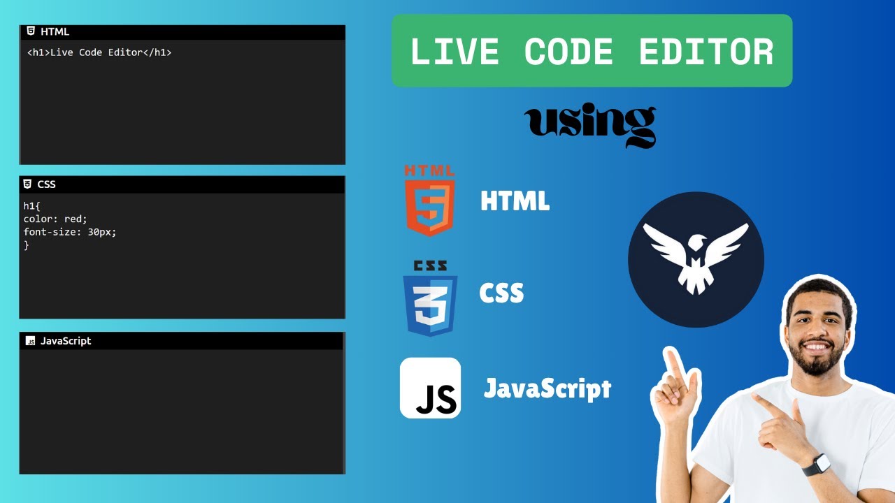 🔥 Build a Live HTML CSS JS Code Editor Like W3Schools | JavaScript Project Tutorial
