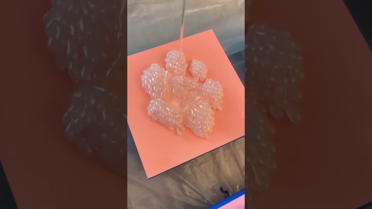 Brigitte Coovert creates amazing holographic hot glue and resin artwork!