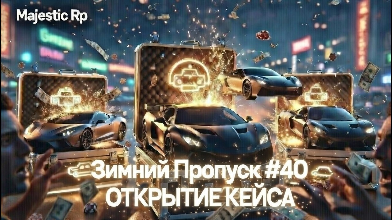 Зимний пропуск #40 — Открытие кейсов: тачка или мусор?🎁 | Majestic RP