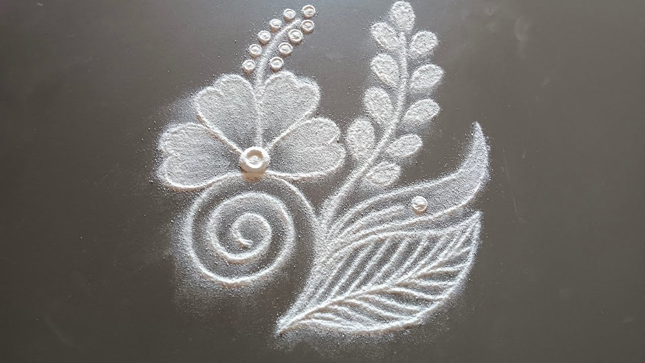 daily use rangoli || rangoli || rangoli design || rangoli kolam || muggulu || freehand rangoli 
