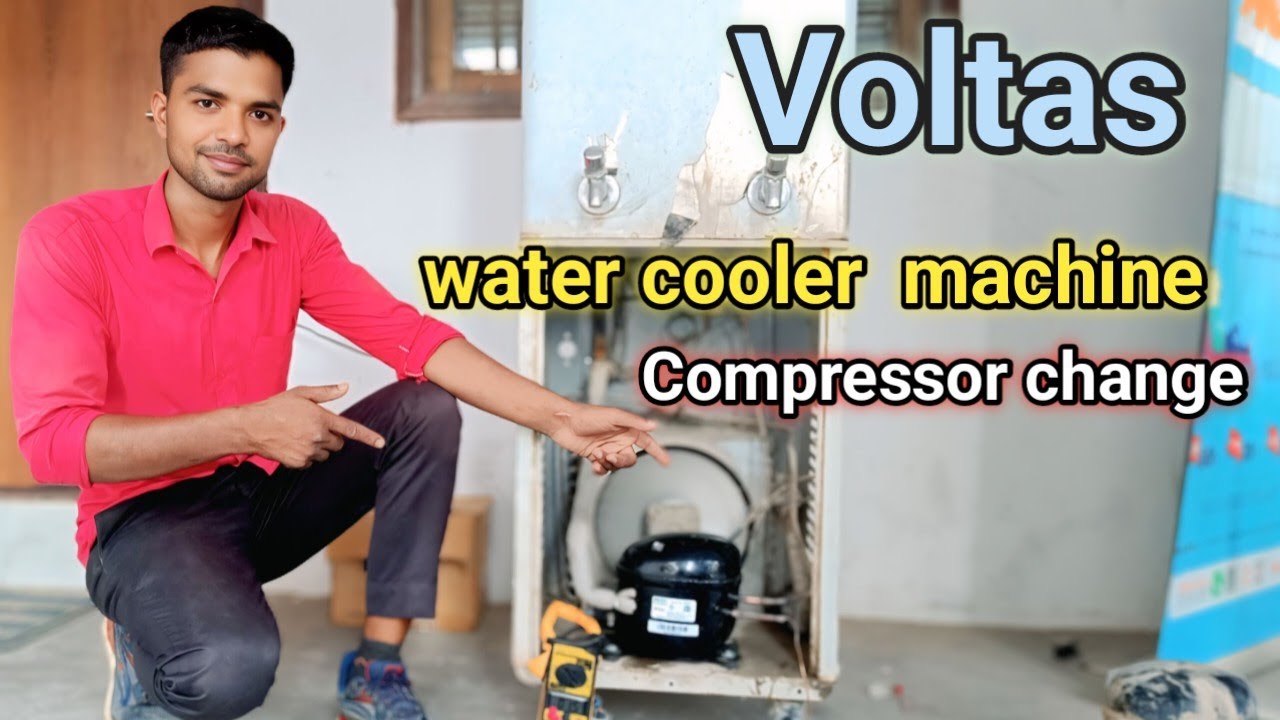 Voltas water cooler machine. Compressor change Gas charging Tester tech Suraj#